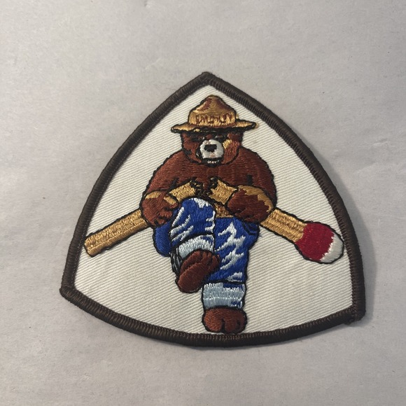 Other - Smokey the Bear Breaking a Match Embroidered Patch Vintage for Jackets or Hats